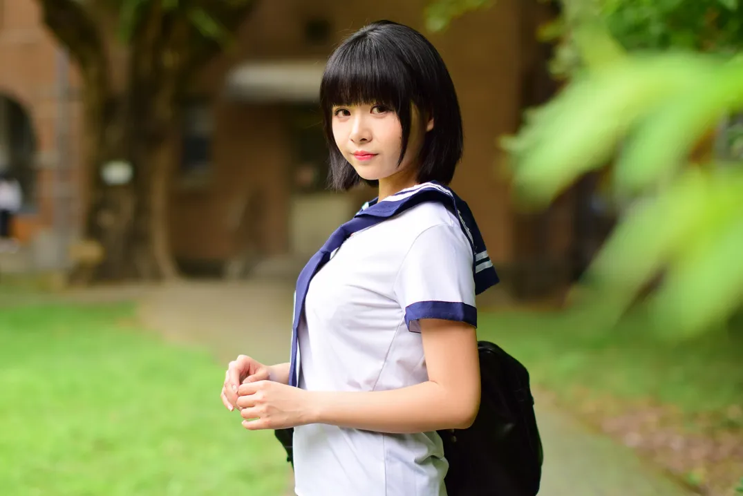 [Mzsock] NO.171 Hailin student uniform street photography#[73P]-37